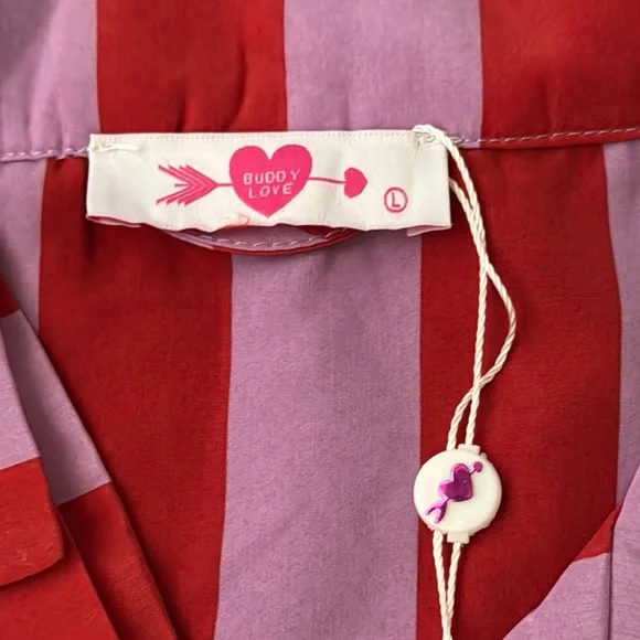 Buddy Love purple and red striped  Pajama Set large - Picture 9 of 13